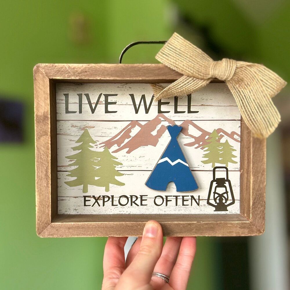 Wooden Rustic Cabin Cozy Woods Camping Wall Decor Accent - Picture 1 of 5